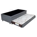 Ver imagem 2 de Bicama B&g com Baú Solteirão Reforçado 96x203cm com Cama Auxiliar 78x188x12 em Courino e Colchão Ecoline Ecoflex
