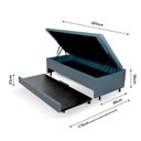 Ver imagem 5 de Bicama B&G com Baú Solteirão Reforçado 96x203cm com Cama Auxiliar 78x188x12 em Courino e Colchão Ecoline Ecoflex