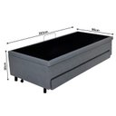 Ver imagem 4 de Bicama B&G com Baú Solteirão Reforçado 96x203cm com Cama Auxiliar 78x188x12 em Courino e Colchão Ecoline Ecoflex