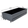 Bicama B&G com Baú Solteirão Reforçado 96x203cm com Cama Auxiliar 78x188x12 em Courino e Colchão Ecoline Ecoflex - 4