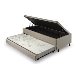 Bicama com Baú Solteirão Reforçado 96x203 Cm em Linho - 2