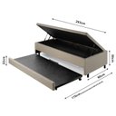 Ver imagem 6 de Bicama B&G com Baú Solteirão Reforçado 96x203cm e Cama Auxiliar 78X188x12 em Linho com Colchão Ecoline Ecoflex