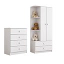 Ver imagem 2 de Jogo de Quarto Infantil Labirinto com Guarda Roupa e Cômoda Branco - Móveis Henn