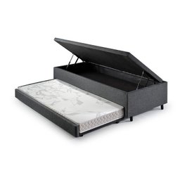 Bicama com Baú Solteirão Reforçado 96x203 Cm em Linho - 2