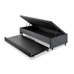 Bicama com Baú Solteirão Reforçado 96x203 Cm em Linho - 3