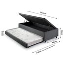 Ver imagem 4 de Bicama com Baú Solteirão Reforçado 96x203cm em Linho B&G