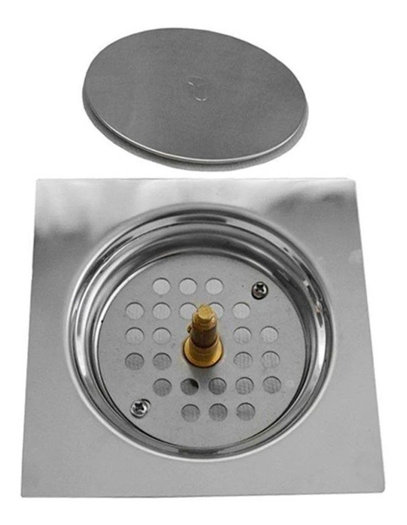 Ralo Click Inteligente 15x15 Aço Inox Kit 2 Uni Clic Pop Up Banheiro Lavabo Casa - 3