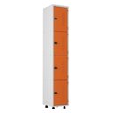 Ver imagem 1 de Armário Roupeiro Aço 4 Portas Academia Guarda Volume Ea701 Laranja