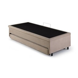 Bicama com Baú Solteirão Reforçado 96x203 Cm em Suede - 3