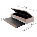 Ver imagem 6 de Bicama com Baú Solteirão Reforçado 96x203cm em Suede B&G