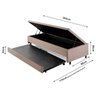 Bicama com Baú Solteirão Reforçado 96x203cm em Suede B&G - 6
