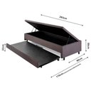 Ver imagem 6 de Bicama com Baú Solteirão Reforçado 96x203cm em Suede B&G