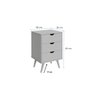 Mesa de Cabeceira Grecia Plus com 03 Gavetas Branco - 2