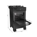 Ver imagem 4 de Fogão de Piso Mueller 4 Bocas Mesa de Vidro Preto Mfv4bb - Bivolt