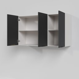 Armário Aéreo 3 Portas 120cm Puxador 150cm Ipanema CabeCasa MadeiraMadeira - 7