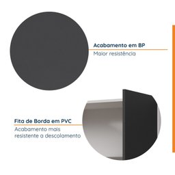 Armário Aéreo 3 Portas 120cm Puxador 150cm Ipanema CabeCasa MadeiraMadeira - 8