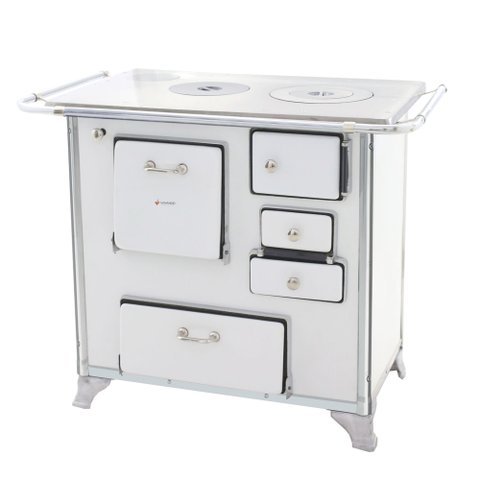 Fogão a Lenha Venâncio Nº1 Gabinete Branco sem Tampa Lado Esquerdo 1gebr
