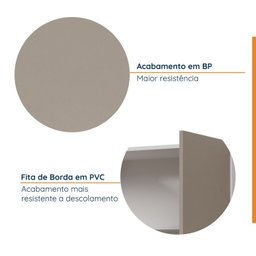 Armário Aéreo 3 Portas 120cm Puxador 150cm Ipanema CabeCasa MadeiraMadeira - 8