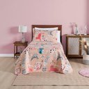 Ver imagem 6 de Kit Cobre Leito Colcha Carrosel Infantil Solteiro 2 Peças Microfibra Dupla Face - Gato Gatinhos