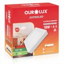 Ver imagem 2 de Plafon LED Sobrepor 18W Bivolt 2700K Quadrado Ourolux