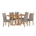 Ver imagem 2 de Conjunto Sala de Jantar Mesa Easy Pop 170x90cm Tampo Mdf com 6 Cadeiras Confort Suede Animale Bege