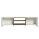 Ver mais imagens de Rack para Tv até 80 Polegadas 180cm 2 Portas Branco/rustic Linz Madesa