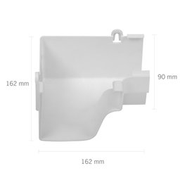 Esquadro Interno de Calha Branco 162x90mm Astra - 4