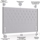 Ver imagem 4 de Cabeceira Cama Box Queen 160cm Estofada Frizza P05 Veludo Cinza - Lyam Decor
