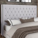 Ver imagem 6 de Cabeceira Cama Box Queen 160cm Estofada Frizza P05 Veludo Cinza - Lyam Decor