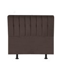 Ver imagem 1 de Cabeceira Estofada Kiara 90cm Solteiro Box Quarto Corino Marrom - Gat Magazine