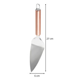 Espátula Pá para Servir e Cortar Bolo em Inox com Cabo Rose Gold 27cm - Wp Connect - 4