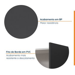 Armário Aéreo 2 Portas 80x135cm Puxador 150cm Ipanema CabeCasa MadeiraMadeira - 9