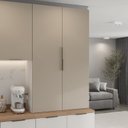 Ver imagem 1 de Armário Aéreo Planejado 2 Portas 80x135cm Puxador 150cm Ipanema CabeCasa MadeiraOriginals Bege/Fendi Trama/Bra