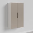Ver imagem 3 de Armário Aéreo Planejado 2 Portas 80x135cm Puxador 150cm Ipanema CabeCasa MadeiraOriginals Bege/Fendi Trama/Bra