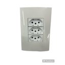 Ver imagem 1 de Kit Espelho 4x2 3 Tomadas Margirius Mar-girius Branca 20a