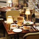 Ver imagem 4 de Abajur cúpula em tecido candeeiro de mesa com dimmer recarregável sem fio pano luz sombra atmosfera 