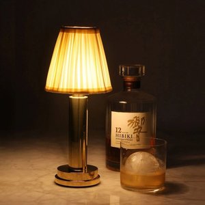 Abajur cúpula em tecido candeeiro de mesa com dimmer recarregável sem fio pano luz sombra atmosfera 