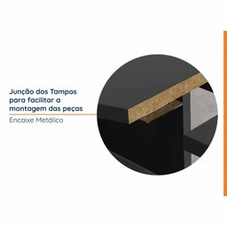 Mesa de Escritório em L Tamburato Acabamento em Bp 135cm Ficus CabeCasa MadeiraMadeira - 12