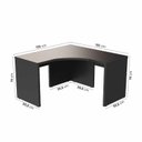 Ver imagem 3 de Escrivaninha Mesa Escritório em L Tamburato Acabamento em Bp 135cm Ficus CabeCasa MadeiraOriginals