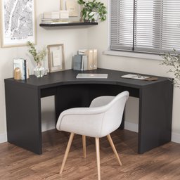 Mesa de Escritório em L Tamburato Acabamento em Bp 135cm Ficus CabeCasa MadeiraMadeira - 2