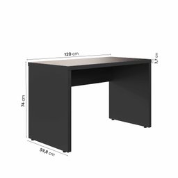 Mesa de Escritório em Tamburato Acabamento em Bp 120cm Ficus CabeCasa MadeiraMadeira - 3