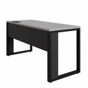 Ver imagem 6 de Escrivaninha Mesa Escritório Diretor com Caixa de Tomadas 150cm Industrial Cinza Sagrado e Preto