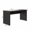 Ver imagem 3 de Escrivaninha Mesa Escritório em Tamburato Acabamento em BP Ficus 150cm CabeCasa MadeiraOriginals Preto