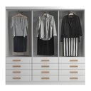 Ver imagem 3 de Guarda Roupas New Mônaco 6 Portas e 12 Gavetas - Branco Branco
