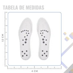 Palmilha Massageadora Magnética 18 Ímãs Circulação Alívio Dores Estresse Conforto Ajustável - 5