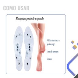 Palmilha Massageadora Magnética 18 Ímãs Circulação Alívio Dores Estresse Conforto Ajustável - 6