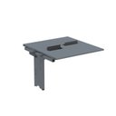 Ver imagem 1 de Complemento de Mesa Plataforma para Coworking para 2 Péssoas 110x120 110cm Industrial Grafito e Branco Cinza