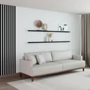 Ver imagem 2 de Sofá 3 Lugares Living Fixo Doha 1,80m em Couro:bege