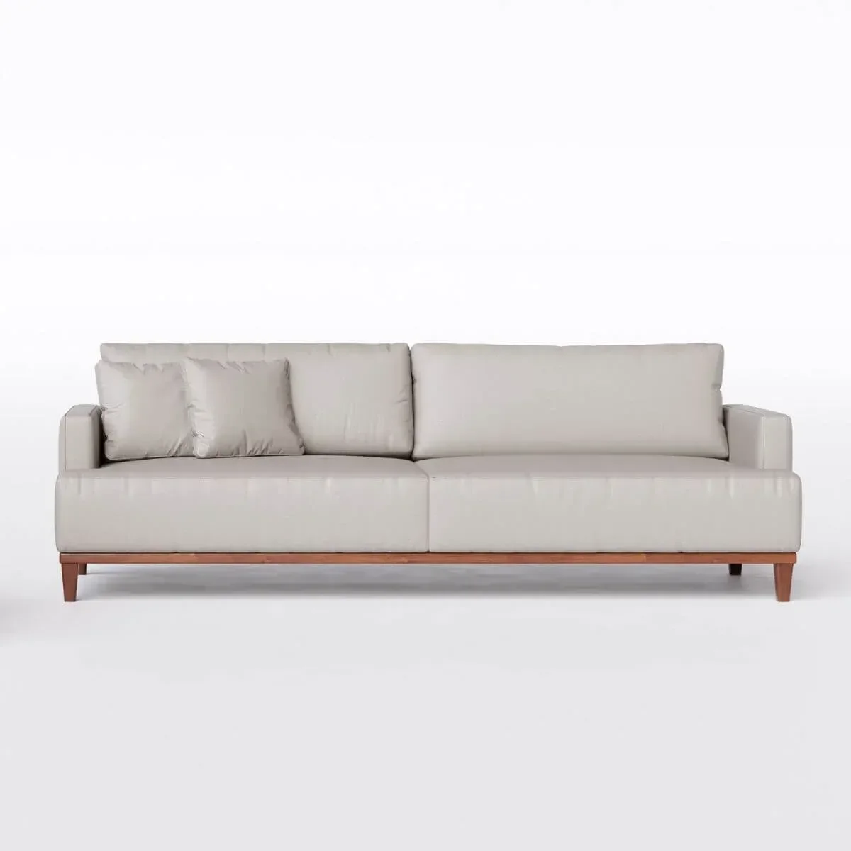 Ver imagem 5 de Sofá 3 Lugares Living Fixo Doha 1,80m em Couro:bege