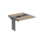 Ver imagem 1 de Complemento de Mesa Plataforma para Coworking para 2 Péssoas 110x120 110cm Industrial Noce Naturalle e Grafito Marrom/Marromle